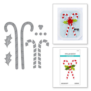 candy canes and holly die by Spellbinders