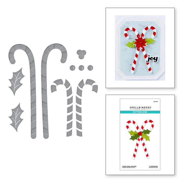 candy canes and holly die by Spellbinders