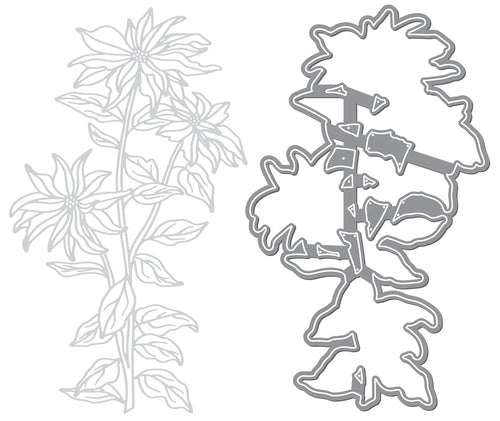 Christmas flower poinsettia press & die letterpress by ldrs