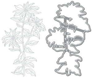 Christmas flower poinsettia press & die letterpress by ldrs