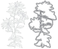 Christmas flower poinsettia press & die letterpress by ldrs