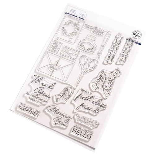 correspondence stamp & die set by Pinkfresh