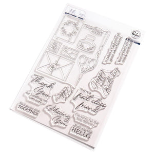correspondence stamp & die set by Pinkfresh