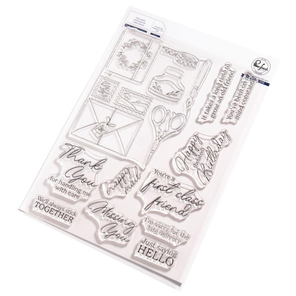 correspondence stamp & die set by Pinkfresh