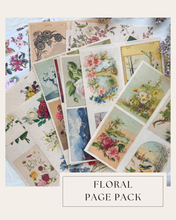 Load image into Gallery viewer, Junk Journal Page Pack- botanical