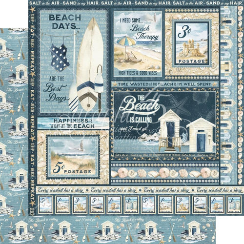 the beach is calling enjoy the waves paper by Graphic 45