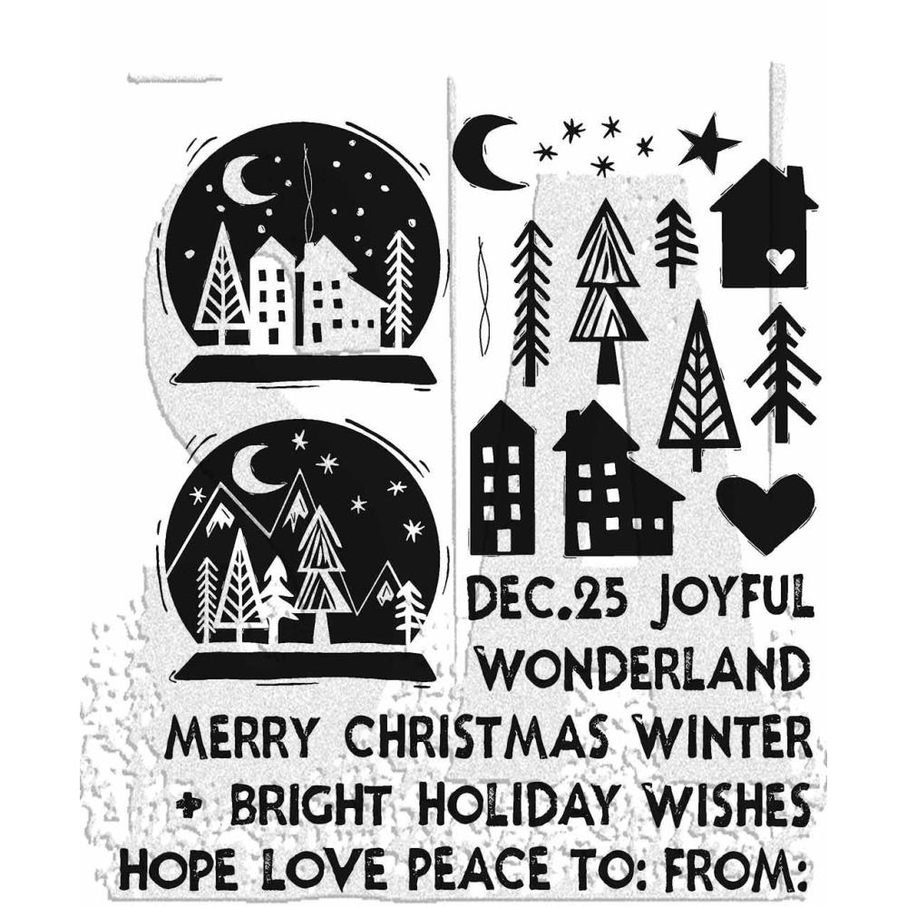 Festive print stamp by tim holtz & Stampers anonymous