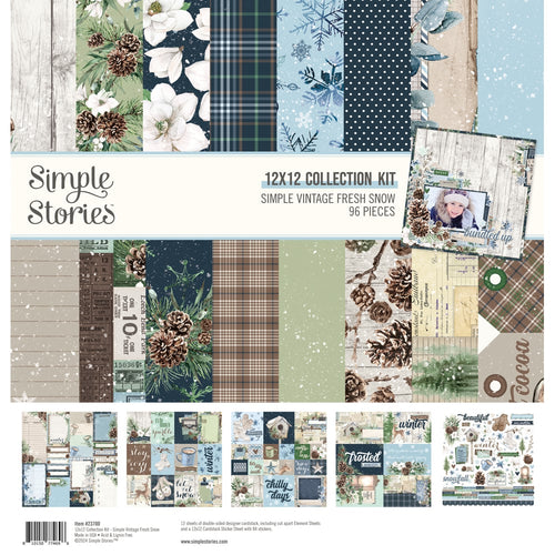 fresh snow 12 x 12 paper collection by Simple Stories