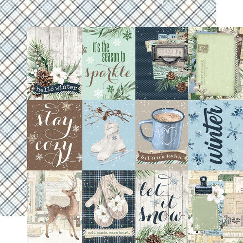 fresh snow 3x4 element paper by Simple Stories