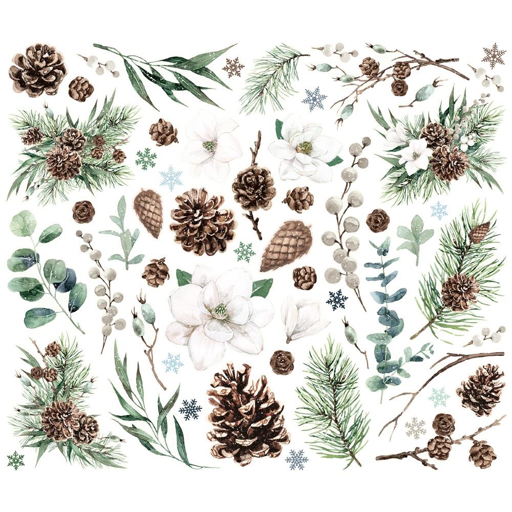 fresh snow floral bits by Simple Stories