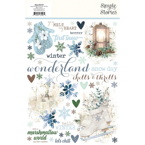 fresh snow rub-ons by Simple Stories