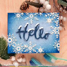 Load image into Gallery viewer, Snowcapped hello die set by waffle flower