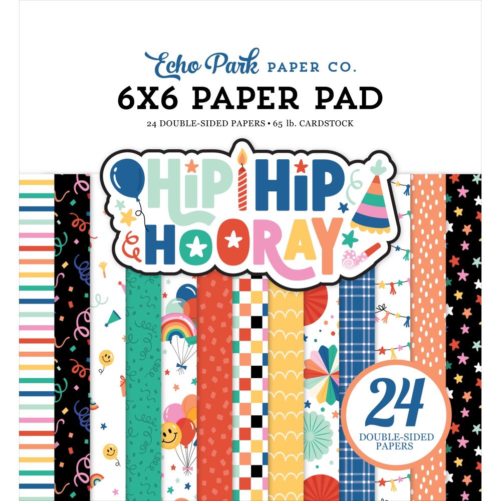hip hip hooray 6x6 paper pad by Echo Park