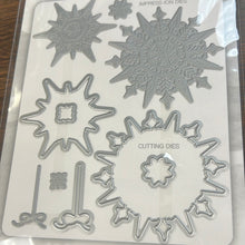 Load image into Gallery viewer, Snowflake ornaments letterpress by ldrs