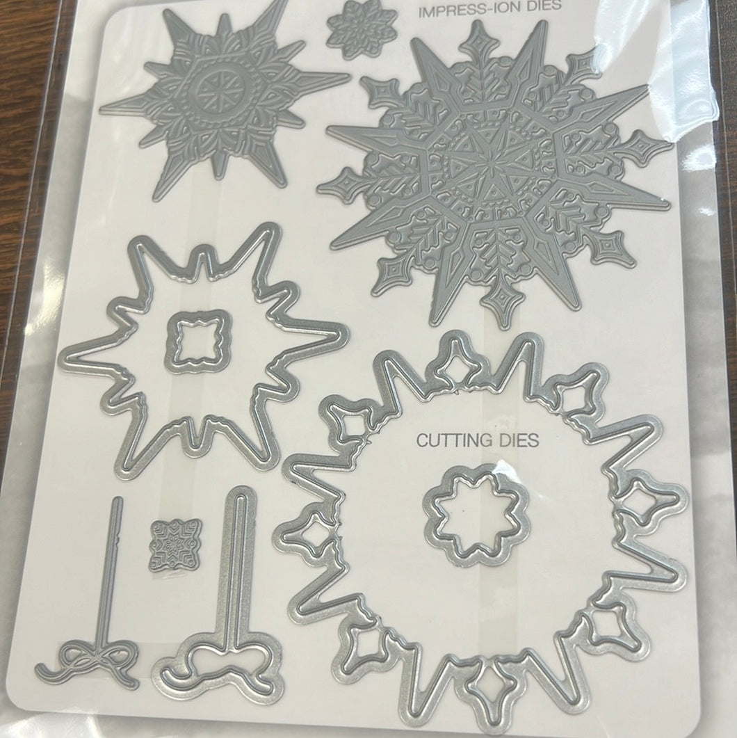 Snowflake ornaments letterpress by ldrs