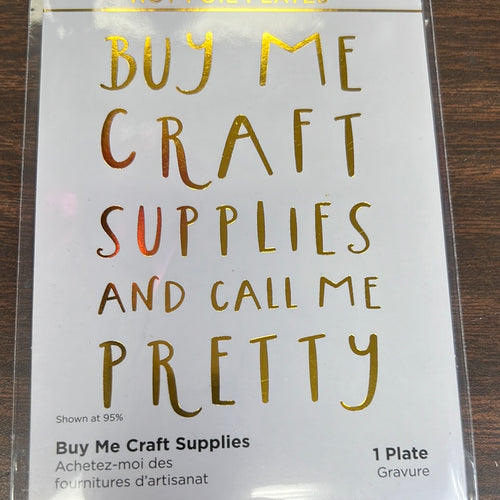 Buy me craft supplies hot foil plate by spellbinders