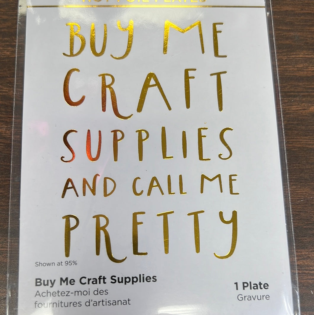 Buy me craft supplies hot foil plate by spellbinders