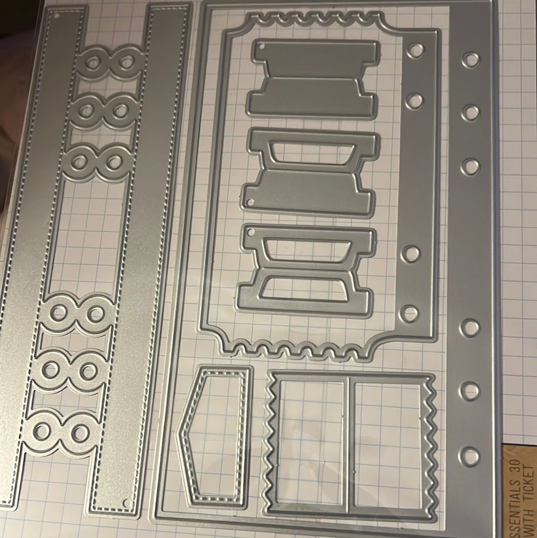 basepage with ticket die by  Elizabeth Crafts