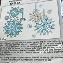 Load image into Gallery viewer, Snowflake ornaments letterpress by ldrs