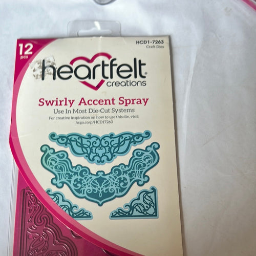 Swirly accent spray Die by heartfelt creations