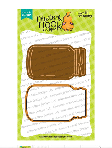Jar hot foil plate and die by newtons nook