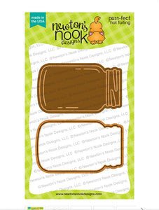 Jar hot foil plate and die by newtons nook