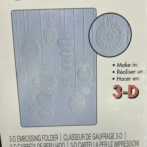 Sparkly ornaments embossing folder by Sizzix