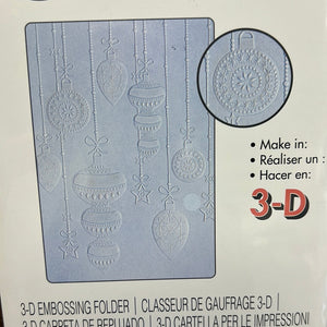 Sparkly ornaments embossing folder by Sizzix