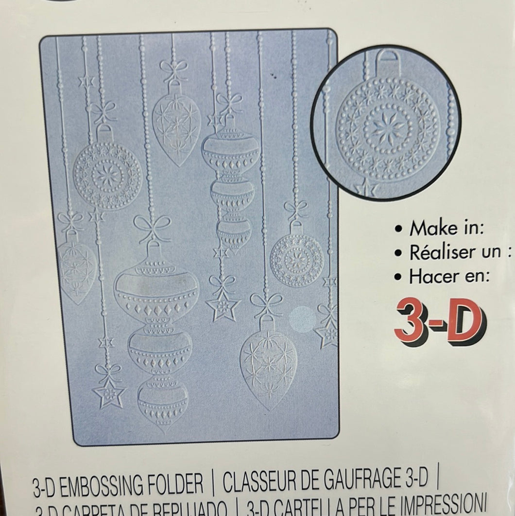 Sparkly ornaments embossing folder by Sizzix