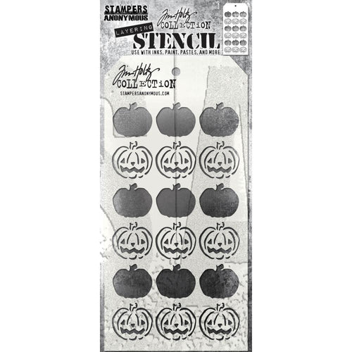 Jacks pumpkin stencil by tim holtz & Stampers anonymous