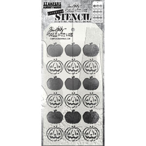 Jacks pumpkin stencil by tim holtz & Stampers anonymous