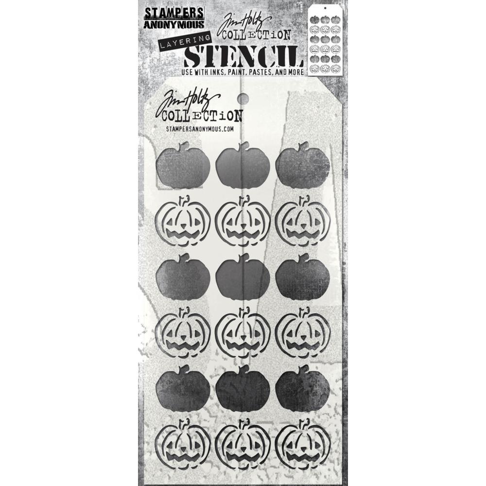 Jacks pumpkin stencil by tim holtz & Stampers anonymous