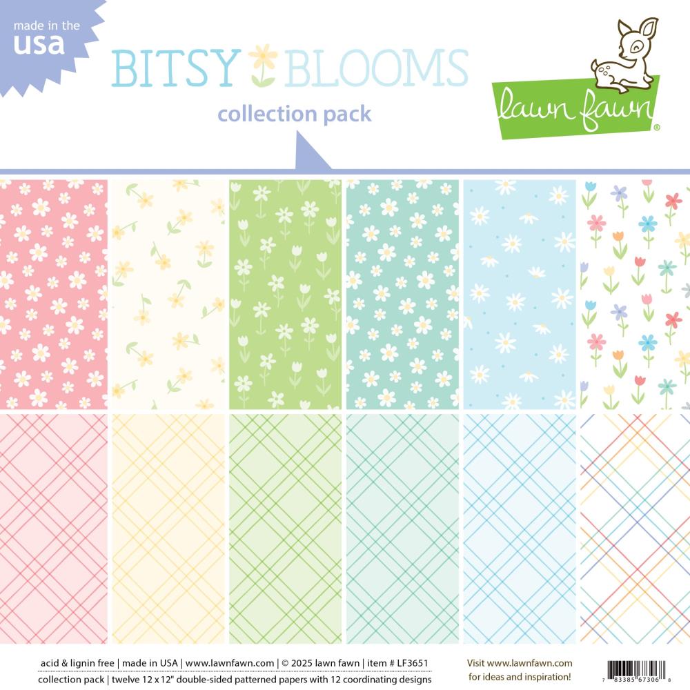 bitsy blooms 12 x12 collection pack by Lawn Fawn