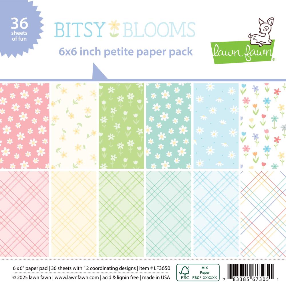 bitsy blooms 6x6 pad by Lawn Fawn