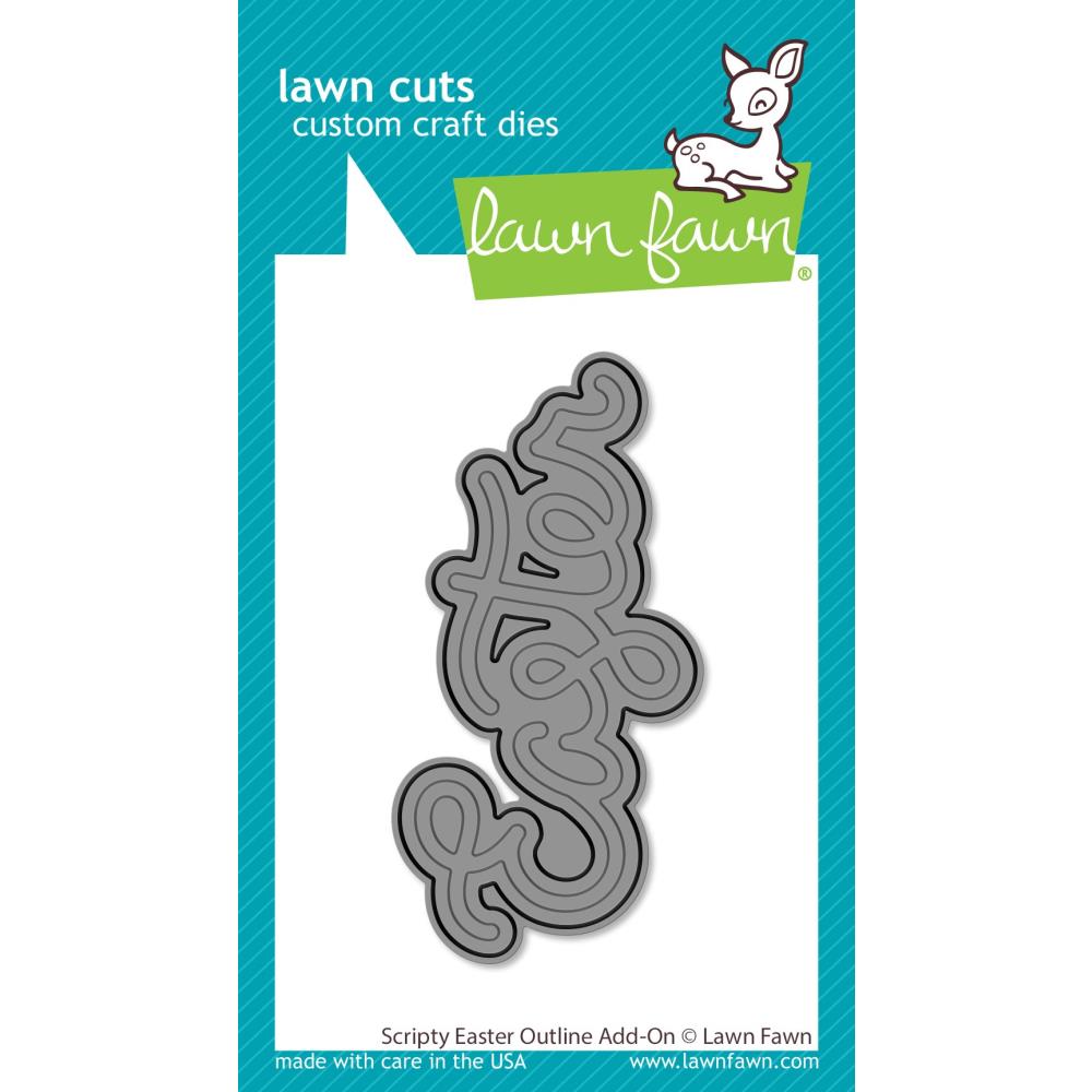 scripty easter outline add on die by lawn fawn