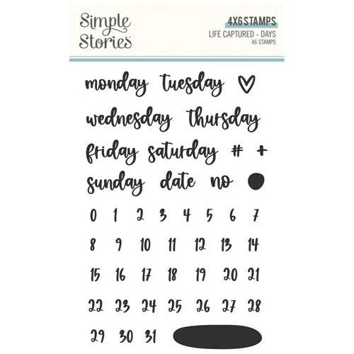 life captured months stamp set by simple stories