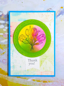 Missing you Floral press plate by couture creations