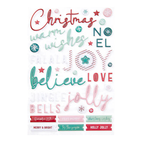 oh joyful day puffy sticker  by Spellbinders
