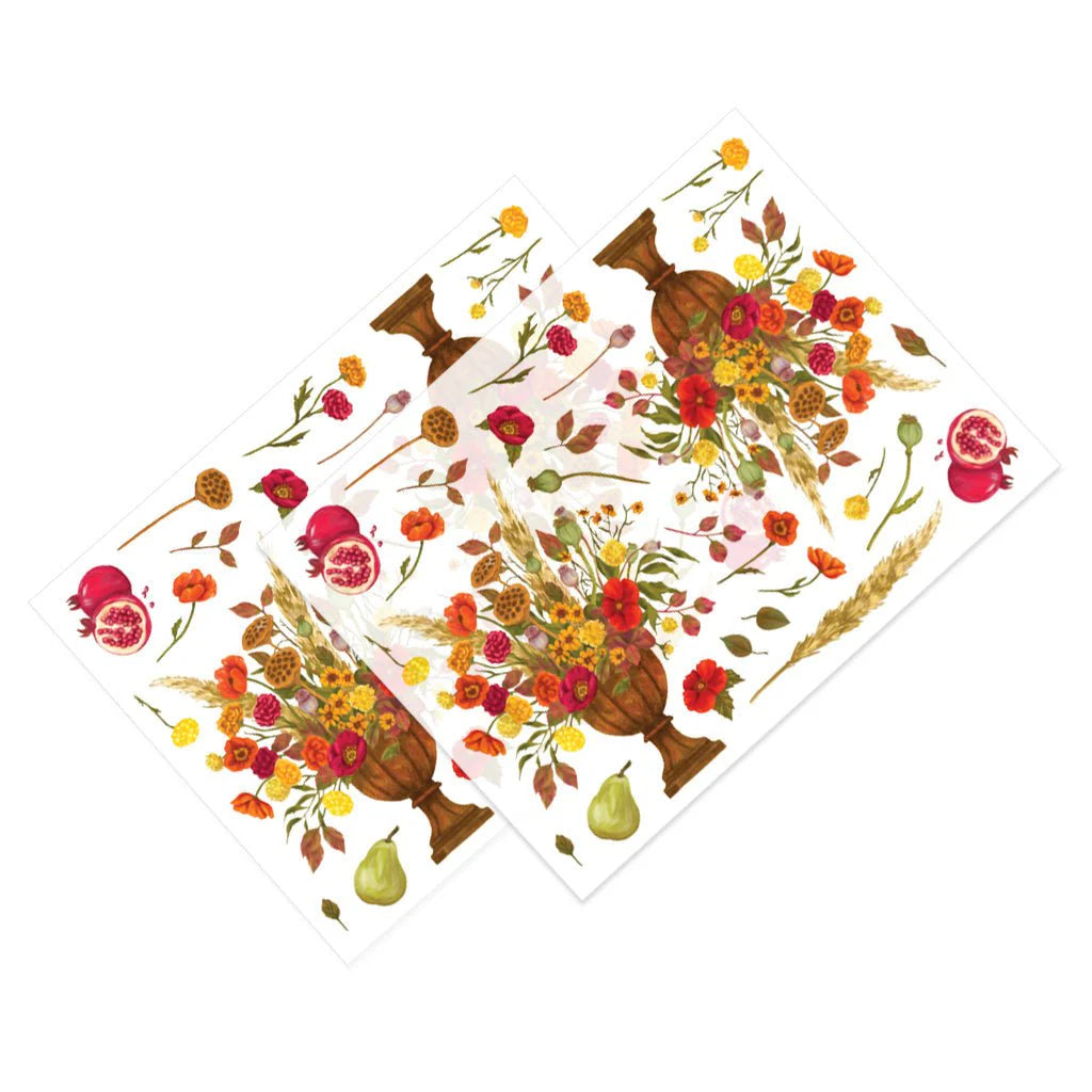 Autumn Arrangement rub on transfer set by Hero arts