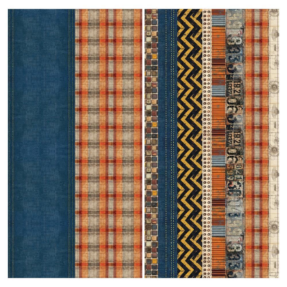 Rust and Revs 2.0 washi tape sheets by 49 and market