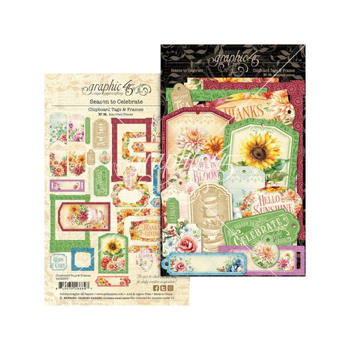 season to celebrate chipboard tags & frames paper by Graphic 45