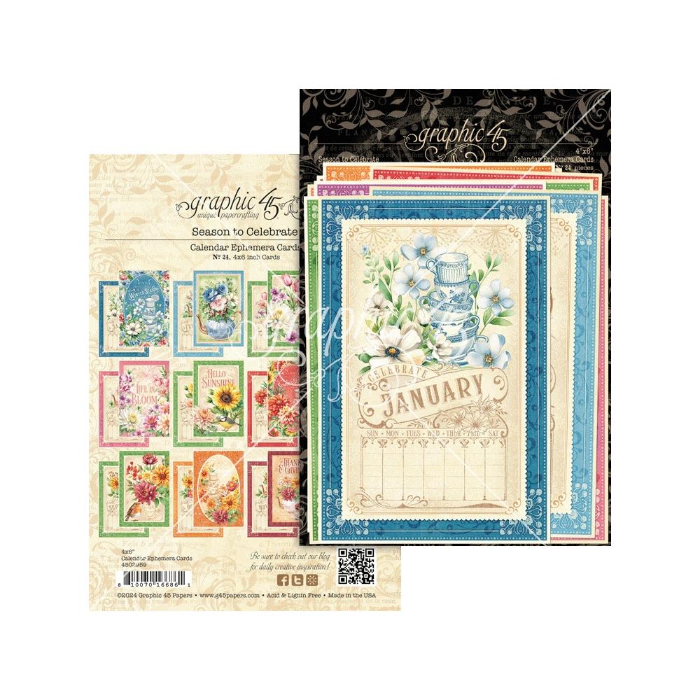 Season to celebrate calendar ephemera graphic 45