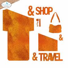 Load image into Gallery viewer, slanting library pocket with bag die set by Elizabeth Craft Designs
