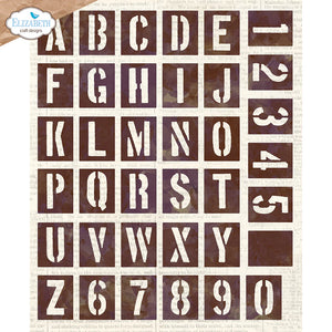 stencil alphabet die set by Elizabeth crafts