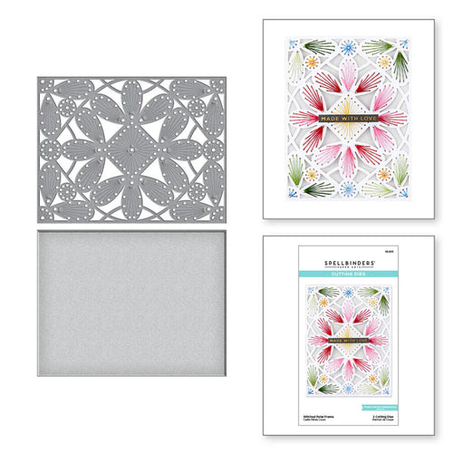 Stitched petal frame die by spellbinders