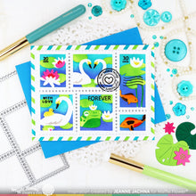 Load image into Gallery viewer, postage collage the pond stencil by waffle flower