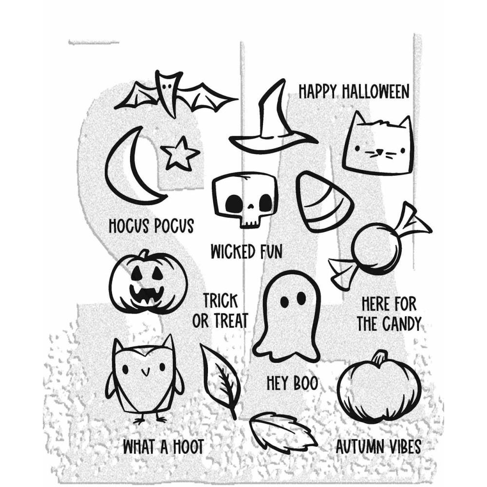 tiny frights stamp by tim holtz & Stampers anonymous