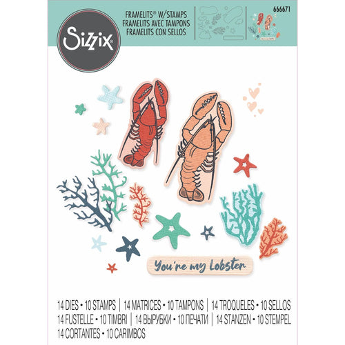 you're my lobster stamp & die set by sizzix