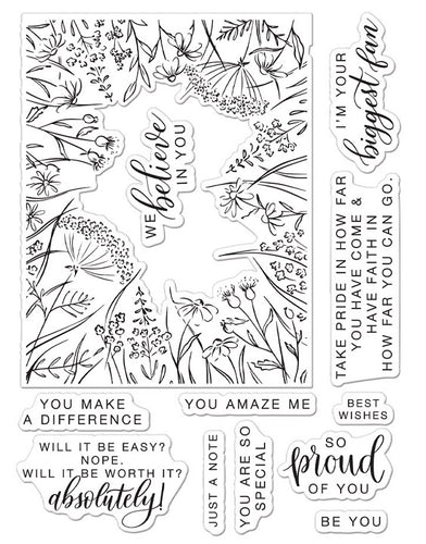 You make a diference stamp set by hero arts & Pinkfresh