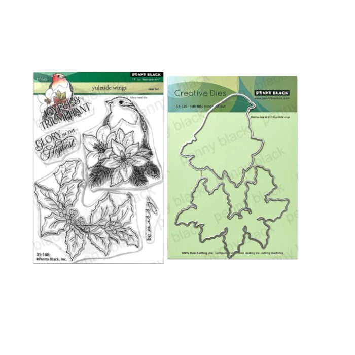 yuletide wings stamp & die set